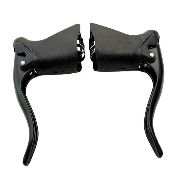 2 palancas de freno para manillar de bicicleta, 22,2 mm Negro