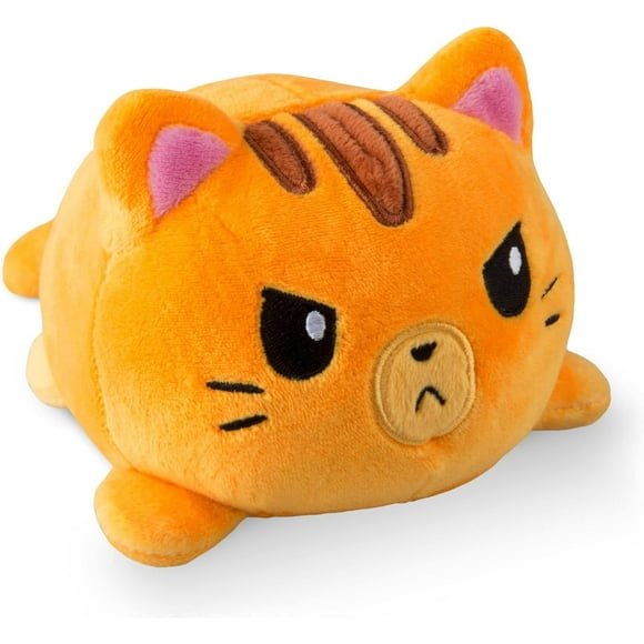 shiyou-| The Original Reversible Cat Plushie | Patented Design | Orange Tabby | Show Your Mood without Saying a Word! 4 inch