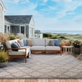thumbnail image 4 of Nourison Easy Care 8' x 10' Silver Grey Modern Flatweave Indoor/Outdoor Rug, 4 of 14