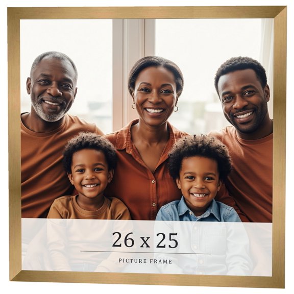 26x25 Frame Gold Bronze Solid Wood Picture Frame Width 0.75 Inches