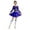 Blue, variant on Girls Kids Diamond Long Sleeve Dance Dresses Cheer Leader Cheerleading Team Uniform Dress Up Black 10