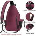 thumbnail image 5 of Mosiso Canvas Sling Bag Backpack Travel Hiking Outdoor Sport Daypack Bag Multipurpose Crossbody Shoulder Bag for Women Men, 5 of 7