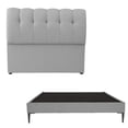 thumbnail image 1 of Box Base Cama Slim Queen Size + Cabecera Nube Gris, 1 of 8