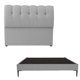 thumbnail image 1 of Box Base Cama Slim Matrimonial + Cabecera Nube Gris, 1 of 8