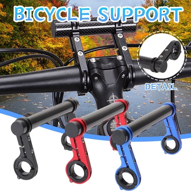 Fiudx Extensor de Manillar de Bicicleta, Soporte Ligero de Aleación de Aluminio, Diseño de Doble Abrazadera para Mayor Estabilidad, Fácil Instalación con Llave Hexagonal, Accesorio para Luces de Bici