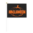 thumbnail image 2 of Banderas pequeñas con diseño de calabaza de Halloween, 14 x 21 cm, para sujetar con la mano, para decoración de festivales y fiestas, 10 unidades, 2 of 7