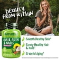thumbnail image 5 of NATURELO Hair, Skin and Nails Vitamins - 5000 mcg Biotin, Collagen, Natural Vitamin E - Supplement for Healthy Skin, Hair Growth for Women and Men – 60 Capsules, 5 of 6
