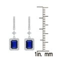 thumbnail image 2 of Sterling Silver with Blue Sapphire and White Topaz Dangle Earring, 2 of 3