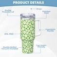thumbnail image 5 of Sikiie Daisies Flowers Insulated Stainless Water Bottle Lid Travel Mug Cup Insulated Tumblers Cup 40oz Ice Bully With Handle, 5 of 8