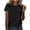 000#4Black, variant on Ichuanyi Trendy Basic T Shirt for Women Summer Solid Tee Tops Casual Round Neck Short Sleeve Tops