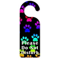 Do Not Disturb Door Knob Hanger Sign - Paw Prints