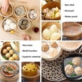 thumbnail image 4 of keepw 100Pc/Bag Air Fryer Steamer Liners Perforated Wood White square 6.5in, 4 of 6