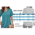 thumbnail image 5 of MOSHU Deep V Neck Womens Tops Curved Hem Shirts for Women Fashion Trendy Blouses Casual Loose Fit Tees Tops, 5 of 9