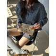 thumbnail image 5 of Deeptown White Basic Women Kint Sweater Long Sleeve Oversized Pullovers Korean Fashion Autumn Jerseys Old Money Casual Jumper, 5 of 5