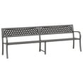 thumbnail image 2 of vidaXL Banc de Jardin Jumeau 246 cm Acier Gris, 2 of 5