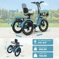 thumbnail image 6 of ABORON Folding Electric Trike for Senior 6 Speed, 750W Adult Motorized Tricycle Foldable Commute 3 Wheels E-Bike w/48V Battery and Storage Baskets, 6 of 9