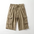thumbnail image 6 of Men Stretch Multi Pocket Cargo Pants Straight Leg Zip Off Water Repellent Lightweight Travel Pants, 6 of 9