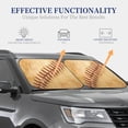 thumbnail image 4 of Haiem Vintage Baseball Car Windshield Sun Shade (2 Pieces) Foldable Windshield Sun Shade Car Accessories for Truck SUV Pickup-Small, 4 of 7