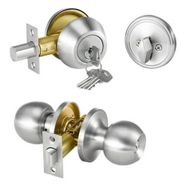 Waterbury Stainless Steel Entry Knob and Single Cylinder Deadbolt Combo Pack Waterbury Stainless Steel Entry Knob and Single Cylinder Deadbolt Combo Pack