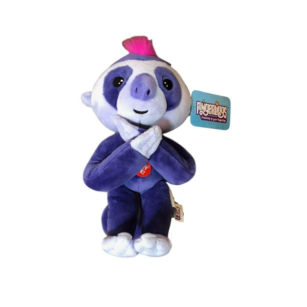 Fingerlings Baby Sloth Purple Plush with Sound