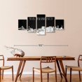 thumbnail image 3 of Elephant Stock San Francisco Skyline Bw Wall Art - Horizontal Multi Panel Canvas - Living Room Wall Decor - City Multi Panel - Black And White Decor - 74" x 34", 3 of 8