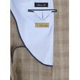 thumbnail image 6 of Mens Side Vent 2-piece Taupe Windowpane Linen Modern Fit, 6 of 6