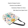 thumbnail image 3 of FORMRS Womens Canvas Tote Bag with Zipper Inner Pocket Shoulder Handbag, Abstract Floral, 3 of 7