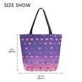 thumbnail image 5 of FORMRS Womens Canvas Tote Bag with Zipper Inner Pocket Shoulder Handbag, Gradient Love, 5 of 7