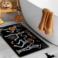 thumbnail image 6 of Halloween Gothic Skeleton Decorative Front Door Mat, Spooky Skull Jack O Lantern Pumpkin Doormat Indoor Outdoor Non-Slip Floor Entryway Rug, Spider Web Bat Home Kitchen Decoration 17x30 Inch, 6 of 6