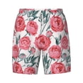 thumbnail image 4 of Lsque Mens Swim Trunks Rose Flowers Pattern - Bathing Suit Compression Liner - Beach Swim Shorts Swimwear - (S-3XL) - Stretch Quick Dry -3X-Large, 4 of 9