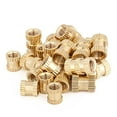 thumbnail image 3 of Wekity M4x8mm Female Thread Knurled Nuts Hx6mm OD Brass Threaded Insert Embedment Nuts Hydraulic Welded Joint Injection Molding Assortment Kit for 3D Printing Injection Molding 30PCS-0621, 3 of 5