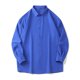 thumbnail image 1 of Blusa y camisa de manga larga con cuello vuelto para hombre, moda de color liso, informal, versátil, con solapa y botones, abrigo de poliéster de manga larga para hombre, 1 of 3