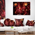 thumbnail image 4 of Designart Red 3D Surreal Abstract Design - Abstract Throw Pillow - 18x18, 4 of 5