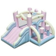 thumbnail image 1 of Costway Maison Rebondissante Pastel Macron avec Glissoire Panier de Basket Souffleur de Boxe Non Inclus, 1 of 8