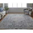 thumbnail image 4 of 5' X 7' Blue And Ivory Floral Power Loom Stain Resistant Area Rug, 4 of 10