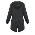 thumbnail image 5 of Stralyhd Women's Zip Up Relaxed Fit Hoodies Oversized Long Tunic Sweatshirts Casual Long Sleeve 2026 Fall Hoodie Jacket Coat Dark Gray S, 5 of 6