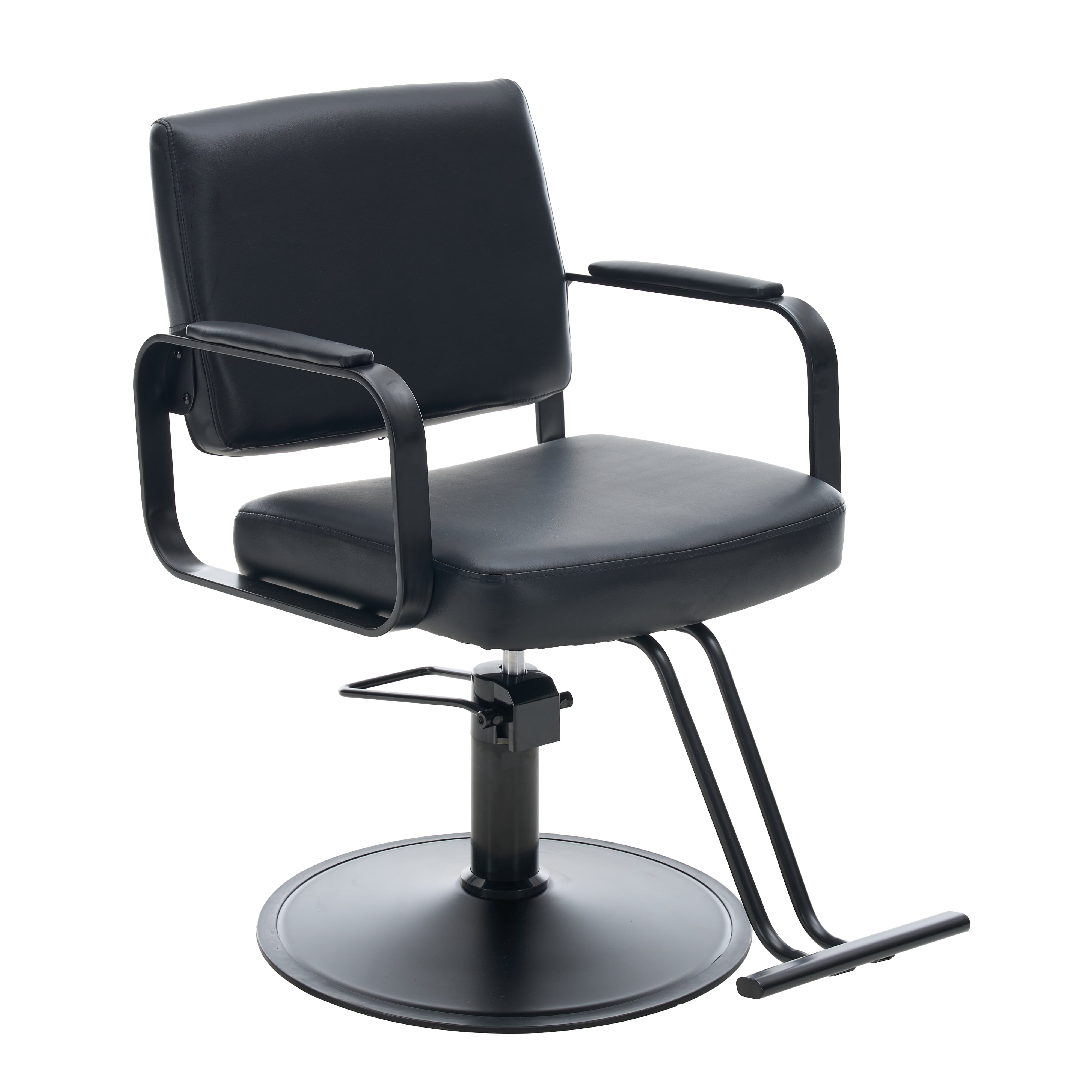 360° Rotatable Adjustable Beauty Spa Hair Styling Salon Chai w/Footrest &PU Cushion for Hair Salons & Barber Shops