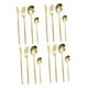 thumbnail image 5 of Juego de cubiertos de cocina reutilizables para fiestas en apartamentos y reuniones familiares. Dorado 16 piezas, 5 of 9