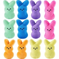 NANIL 6" Peeps Plush Easter Bunny Stuffed Animal,12PC Easter Bunny Doll Soft Plush Bunnies Stuffed Rabbit Animal Toy, Easter Rabbit Dolls for Kids Easter Decoration,Perfect Easter Baskets Filler
