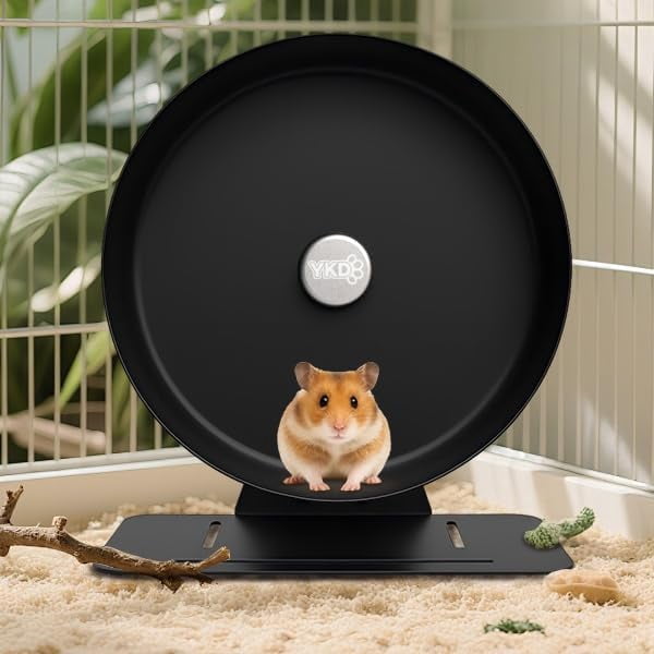 11.8" Silent Hamster Exercise Wheel, Aluminum Alloy Noiseless Running Wheel for Syrian Hamsters, Fancy Rat, Hedgehogs and Small Pets
