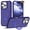 Blue, variant on For Apple iPhone 14 Translucent Matte Finish, MagSafe Compatible, Built-in Ring Stand, Shockproof Protective Back Phone Case Cover Purple