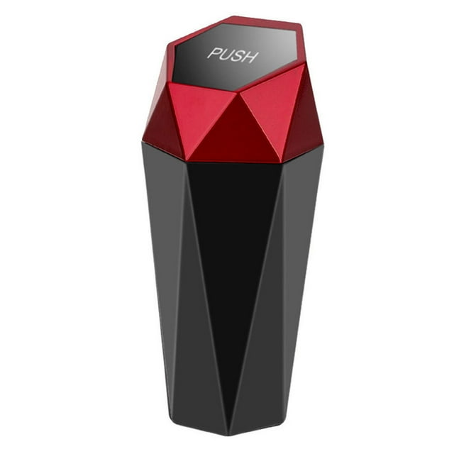 fastboy Car Cup Holder Leakproof Garbage Bin Office Hotel Trash Can Portable Waste Storage Dustbin Automotive Automobile Red