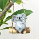thumbnail image 5 of Bewildely Koala colgante de resina para exteriores, adorno colgante para patio, simulación impermeable, columpio de oso Koala para amigos y familiares Decoración del hogar No.1 Bewildely HA039910-01, 5 of 6