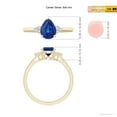 thumbnail image 4 of ANGARA Natural 1.15 Ct Pear Sapphire Ring with Trio Diamond Accents in 14K Yellow Gold for Women (Size-8x6mm) | September Birthstone, Anniversary, Jewelry Gift for Women | Natural Sapphire Ring, 4 of 8