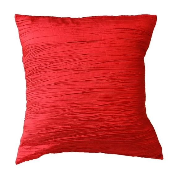 Crushed Taffeta Decorative Throw Pillow/Sham Cushion Cover Red