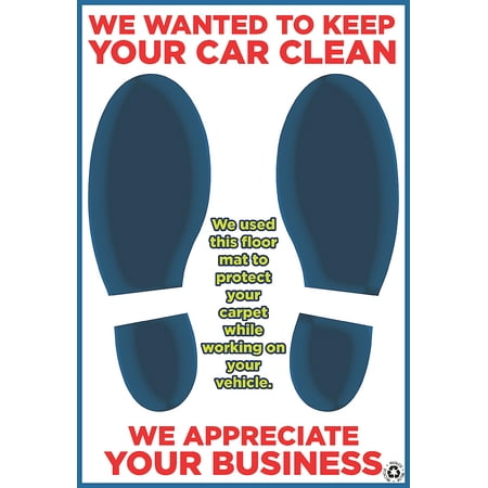 Dirt Catcher Mats Foot Print Color Disposable Paper Floor Mats No Oil Dirt Foot Print For Commercial Business ()