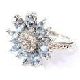 thumbnail image 5 of Simple Sunflower Ring for Women with Light Blue Zircon Alloy Inlaid Artificial Gemstone Diamond Treatment, 5 of 5