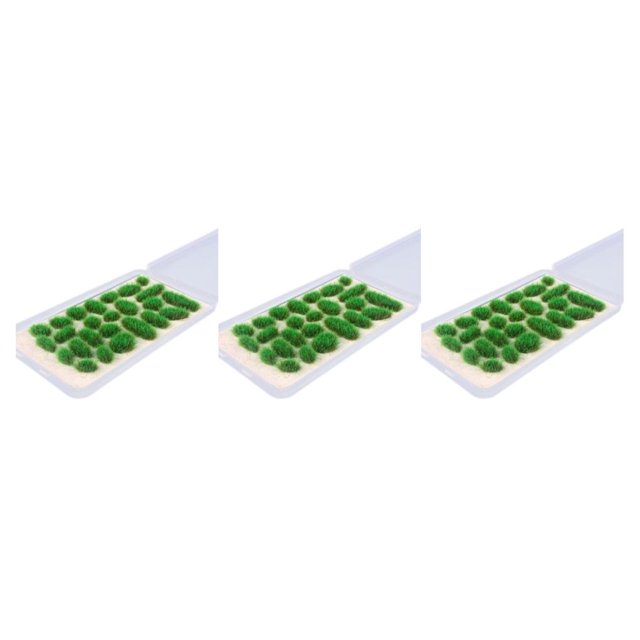 Maoww Natural 25x Simulation Cluster Grass for Train Scenery Decor Accessory Green 6mm 3Set