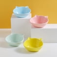 thumbnail image 4 of Ceramic Cat Bowl Creative Solid Color Cute Cat Snack Bowl Kitten Food Bowl, 4 of 10