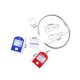 thumbnail image 2 of Portable Metal Ring Key Organizer with 10 Spring Hooks & Key Tags with Ring and Label Window, 2 of 5